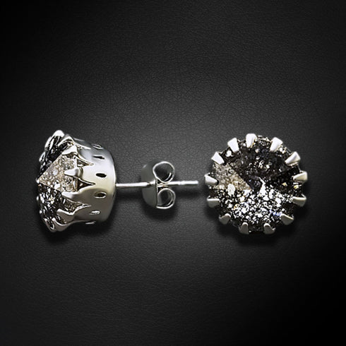 Auskarai "Vintāžš VII (Juoda patina)" su Swarovski™ kristalais